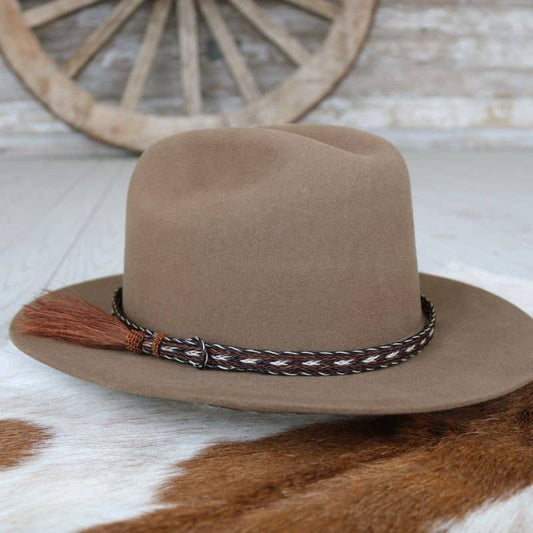 Horsehair Braided Single Tassel Hat Band - Duster