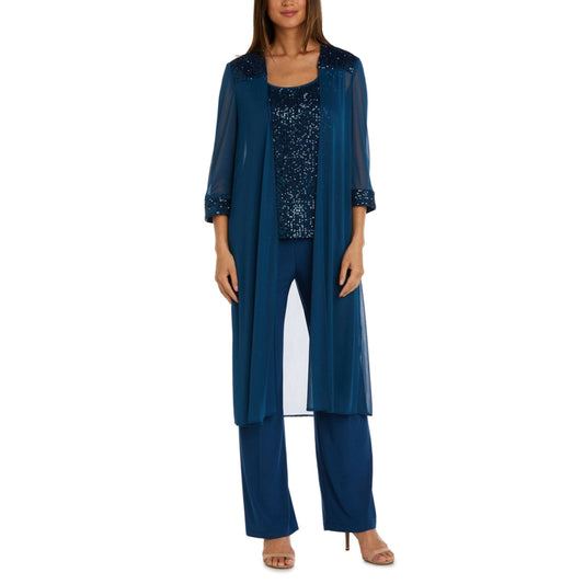 RM Richards Sequined Formal 3-Piece Pants Suit