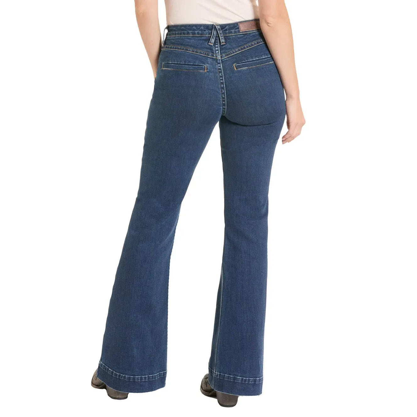 Rock & Roll Denim High Rise Simple Welt Pocket Trouser Jeans BW5HD08489