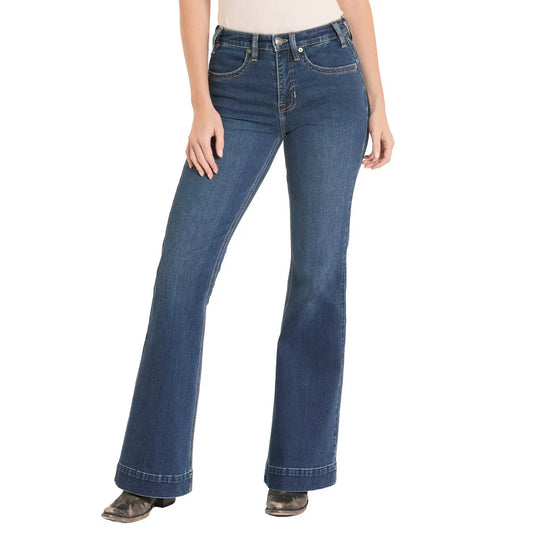 Rock & Roll Denim High Rise Simple Welt Pocket Trouser Jeans BW5HD08489