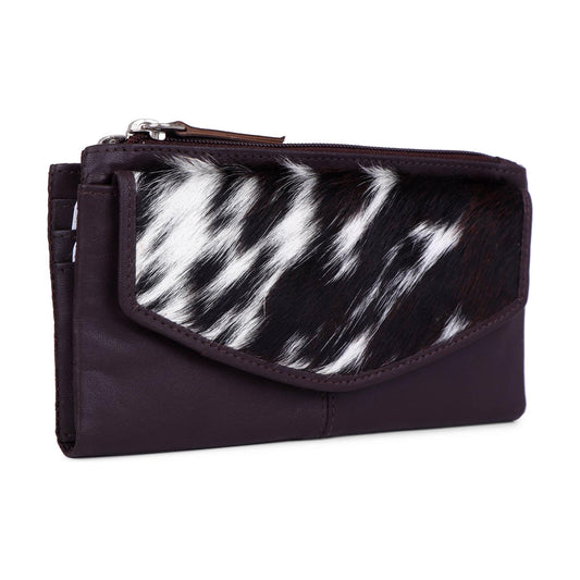 Sixtease Bags - Leather Cowhide Bifold Women's Wallet - Brown