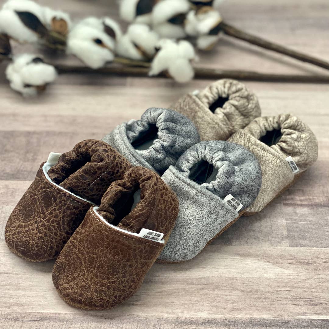 Trendy Baby Mocc Shop - Baby Shoe, Chocolate Suede Moccasins