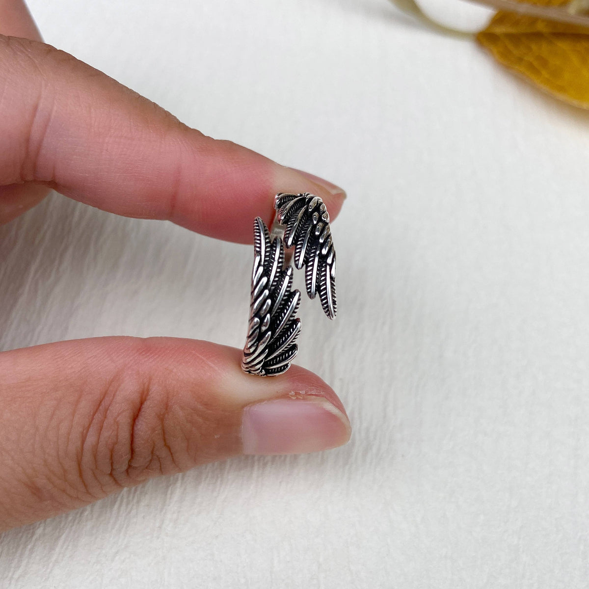 Silver Angel Wings Ring Creative Gift For Couple