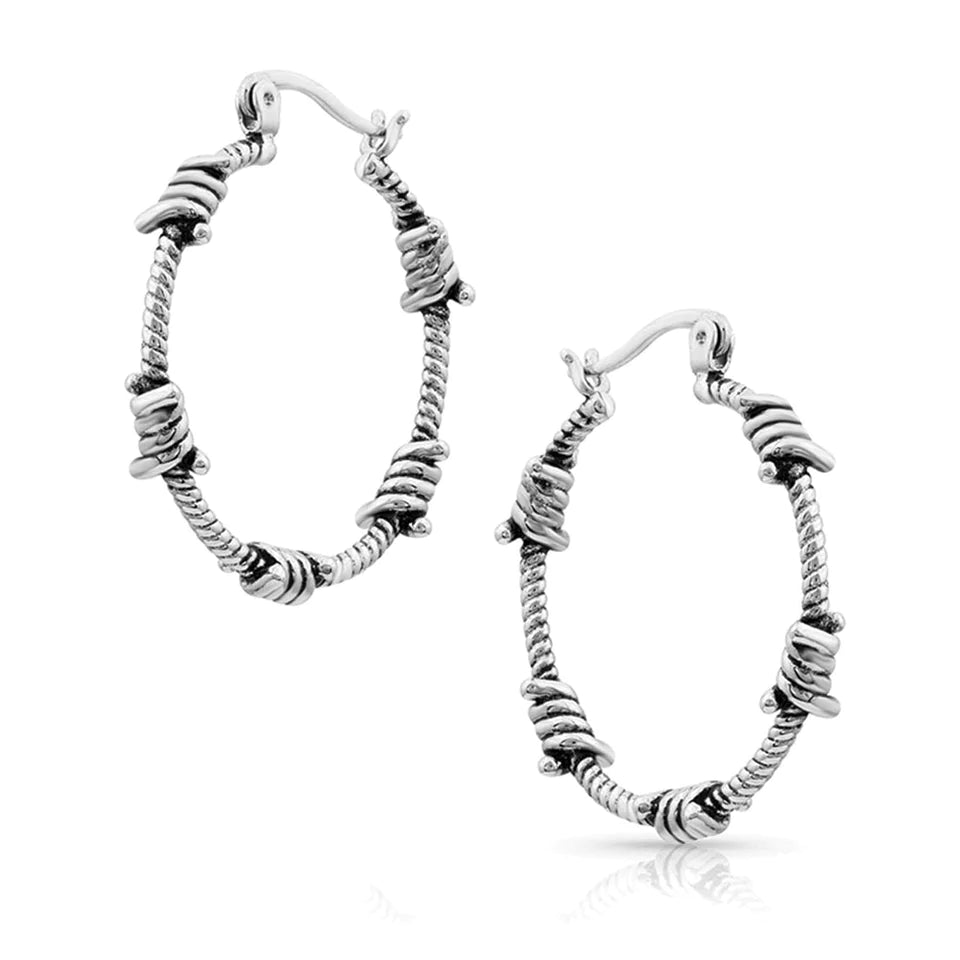 Montana Barbed Wire Hoop Earrings