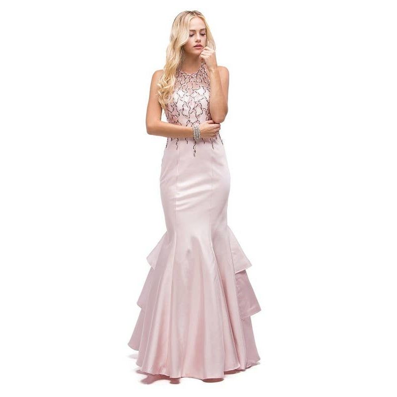 Ruffled Mermaid Skirt Prom Dress