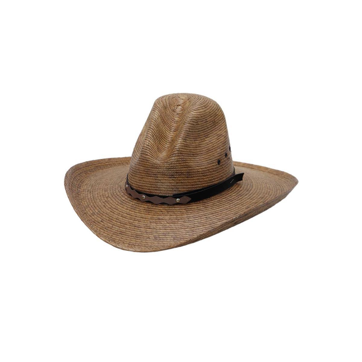Cap Zone - Kids Eyeleted Gus Crown Palm Straw Cowboy Hate