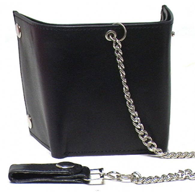 Genuine Leather Men's Tri-fold Biker/Truckers' Wallet #4675