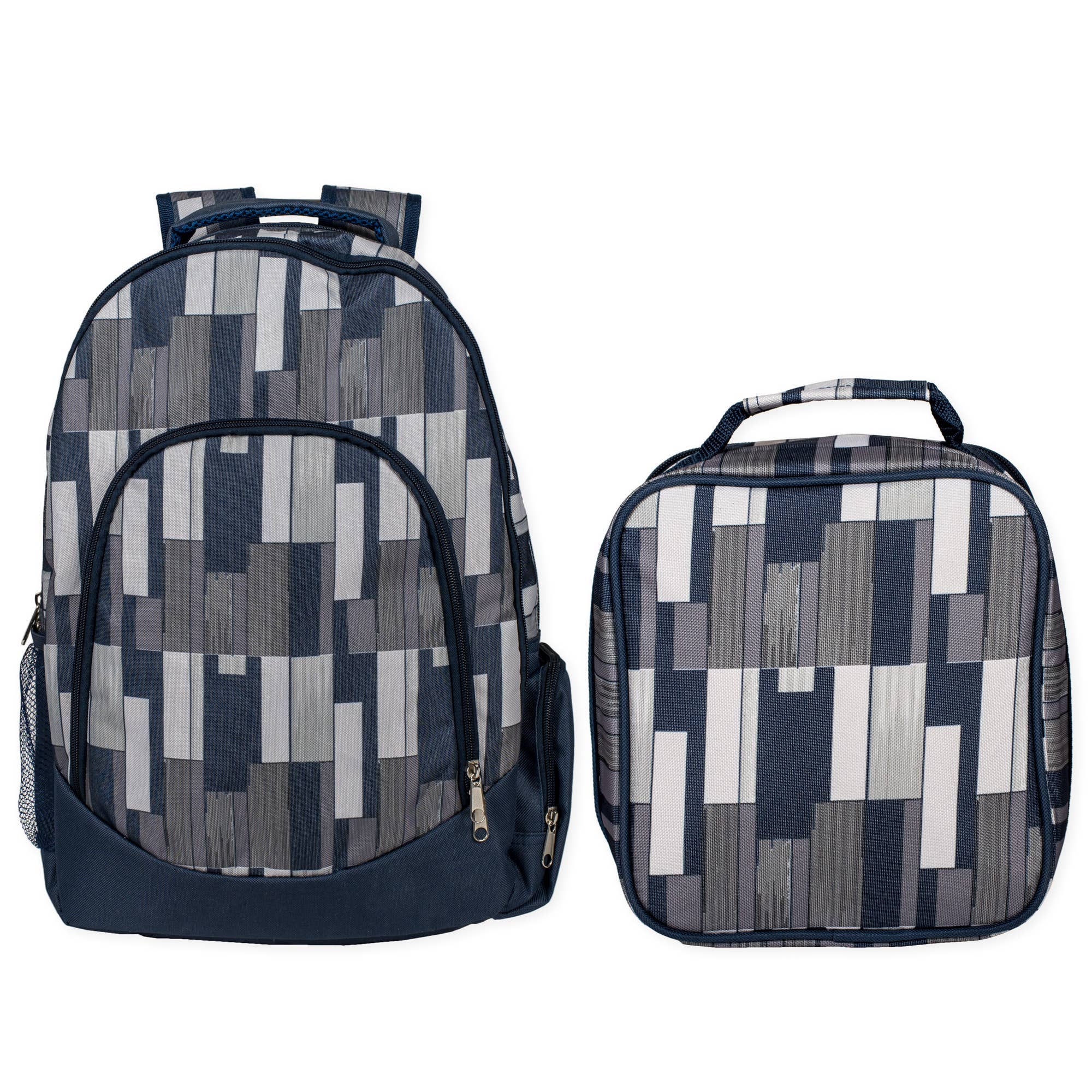 Space Gray & Navy Backpack & Lunchbag Set