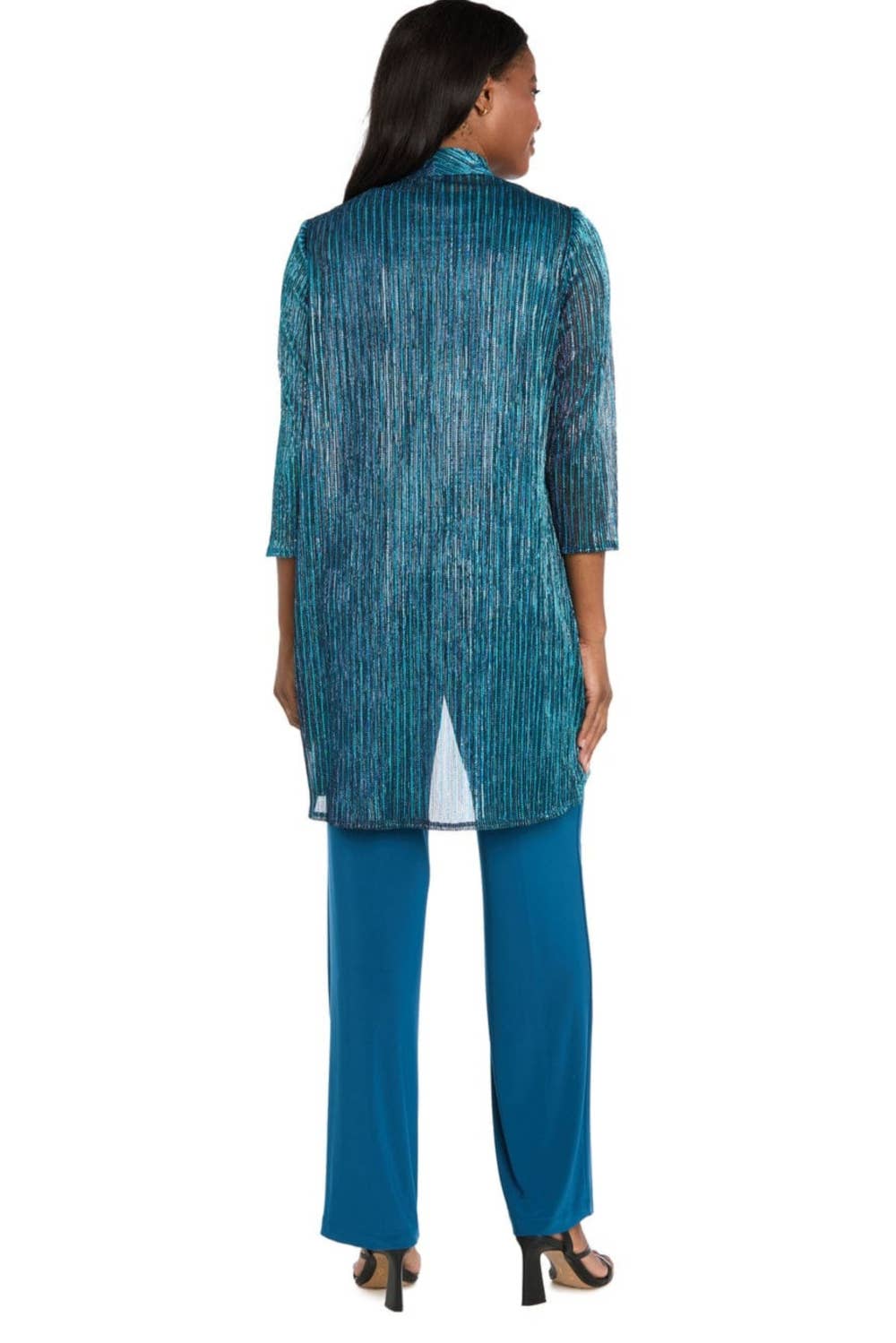 RM Richards Metallic 3-Piece Evening Pants Suit