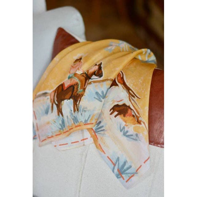 Longhorn Open Range Cowgirl Wild Rag: Western Scarf Bandana Silk Tencel Wildrag