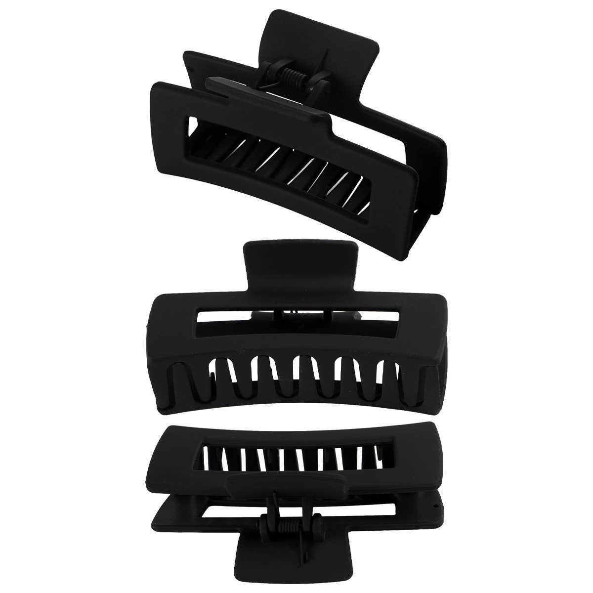 Matte Neutral Wide Block Clip Hair Claw