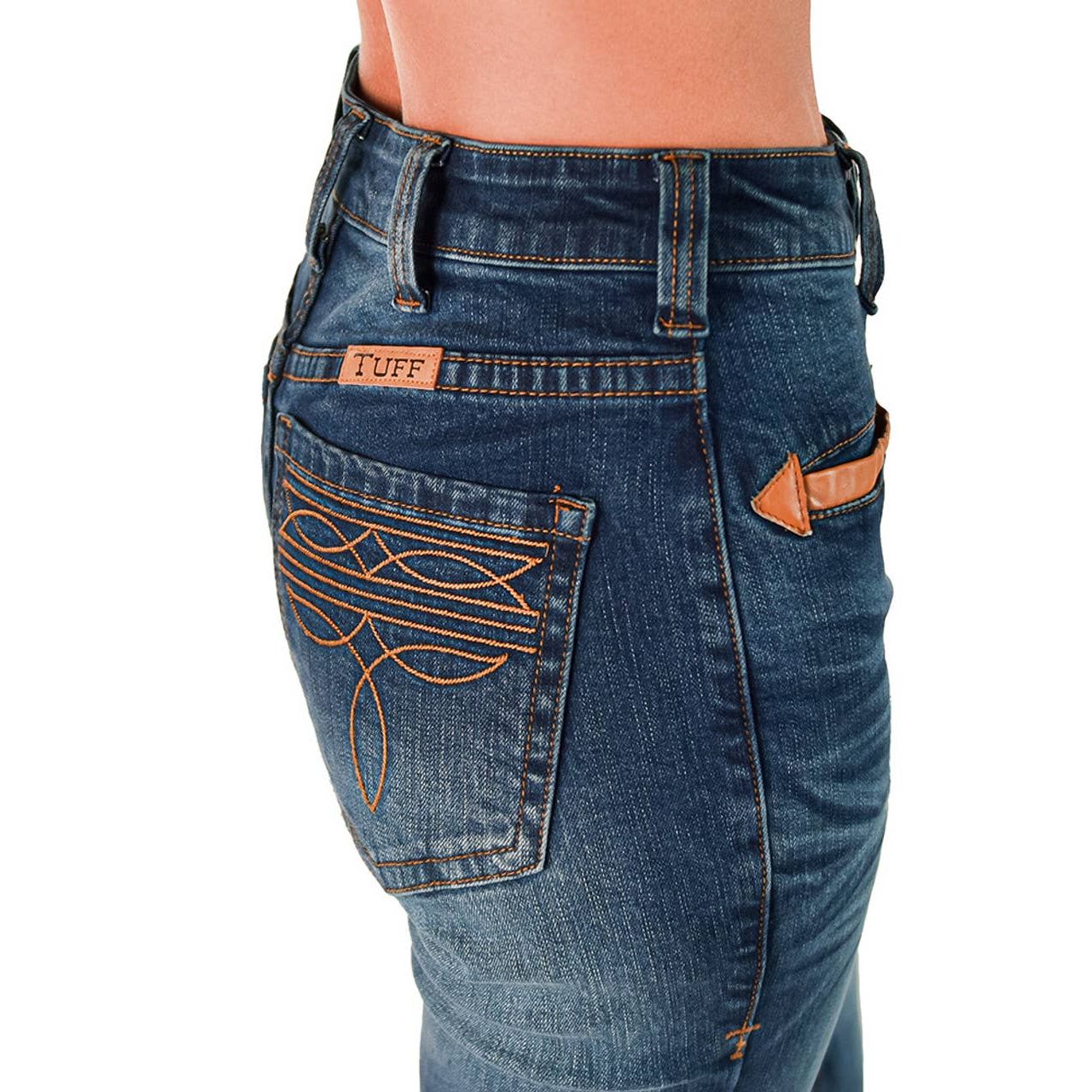 ~Cowgirl Tough Trouser Jeans - Western Bootstitch