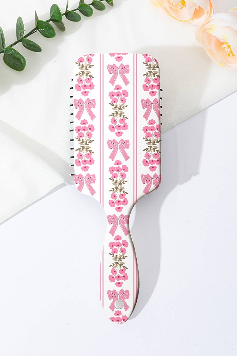 Floral Bow Print Long Handle Air Cushion Brush