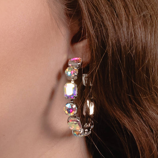 Crystal Hoop Earrings