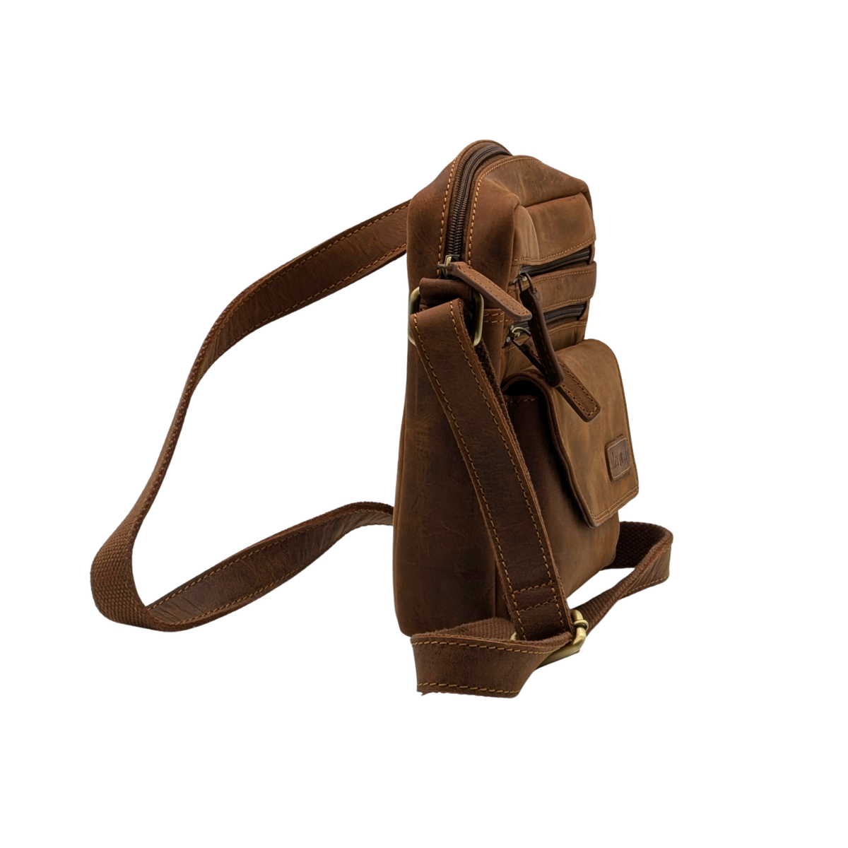 Genuine Leather Crossbody Purse Style – Brown 358