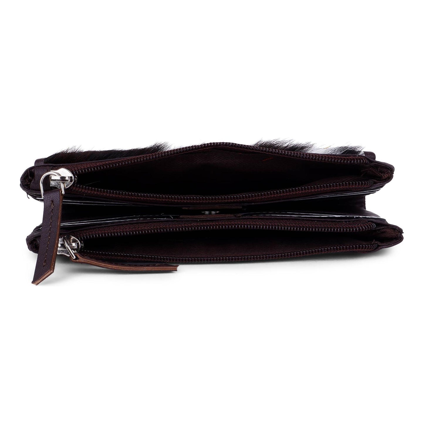 Sixtease Bags - Leather Cowhide Bifold Women's Wallet - Brown