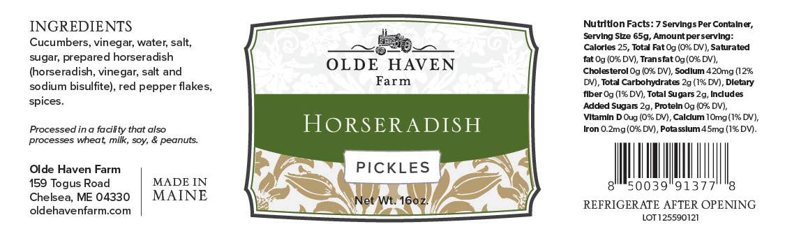Horseradish Pickles 16oz