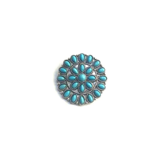 WESTERN MINI CONCHO TURQUOISE HAT PIN