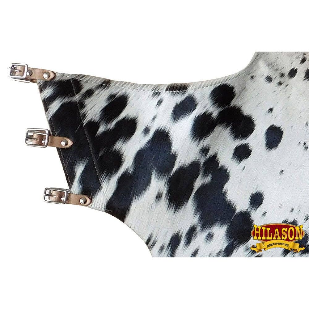 HILASON Western Pro Rodeo Bronc Bull Riding Leather Chinks | Handmade Chaps for Adults Hand Tooled Adult