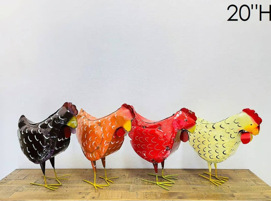 Rustic Farm - 34-051 - LG Tin Hen - Assorted Colors