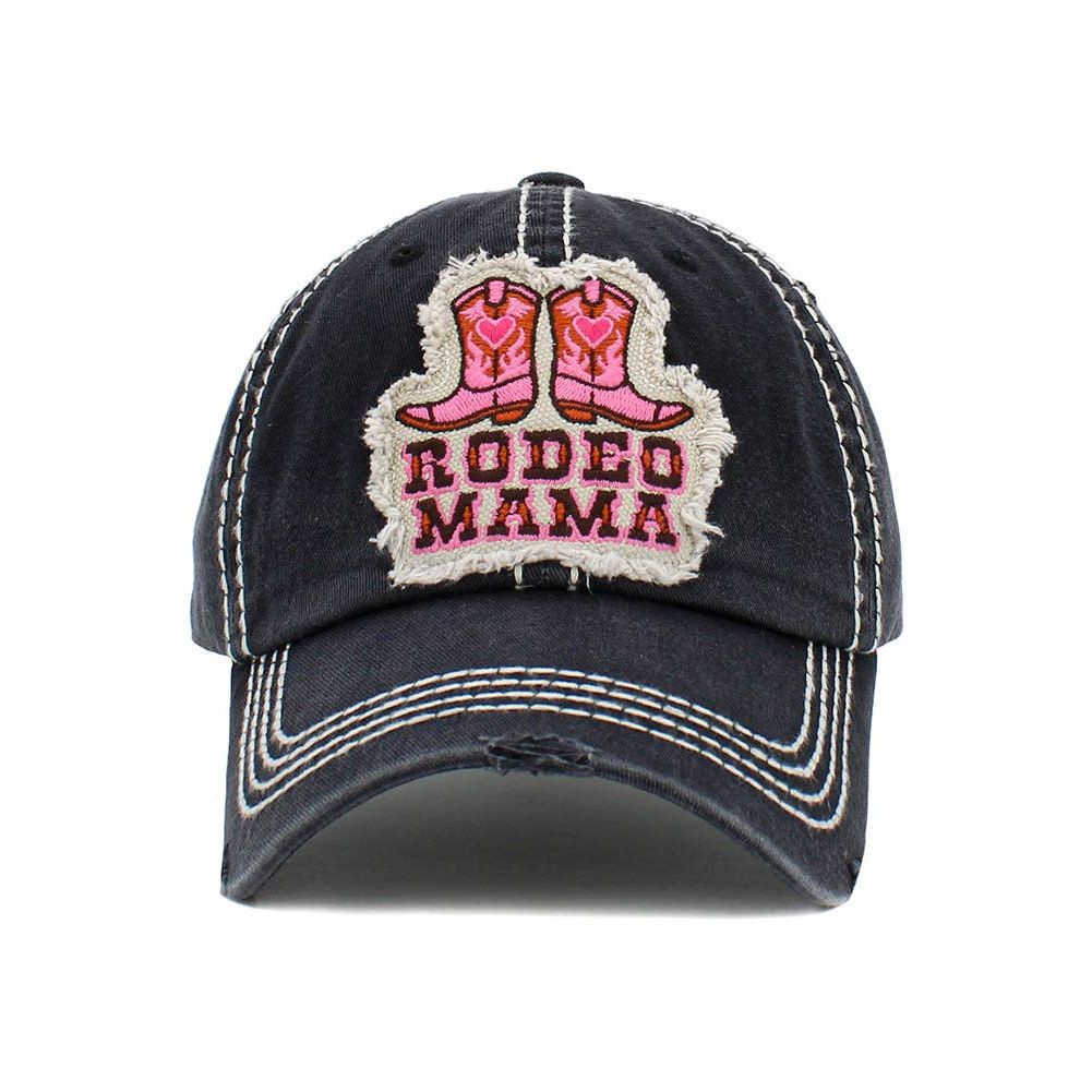 RODEO MAMA Washed Vintage Baseball Cap