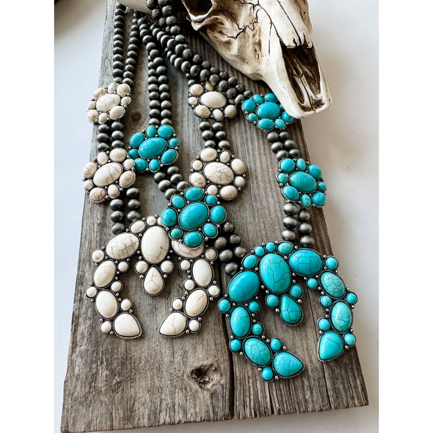 The Maya Western Chunky Squash Blossom Necklace