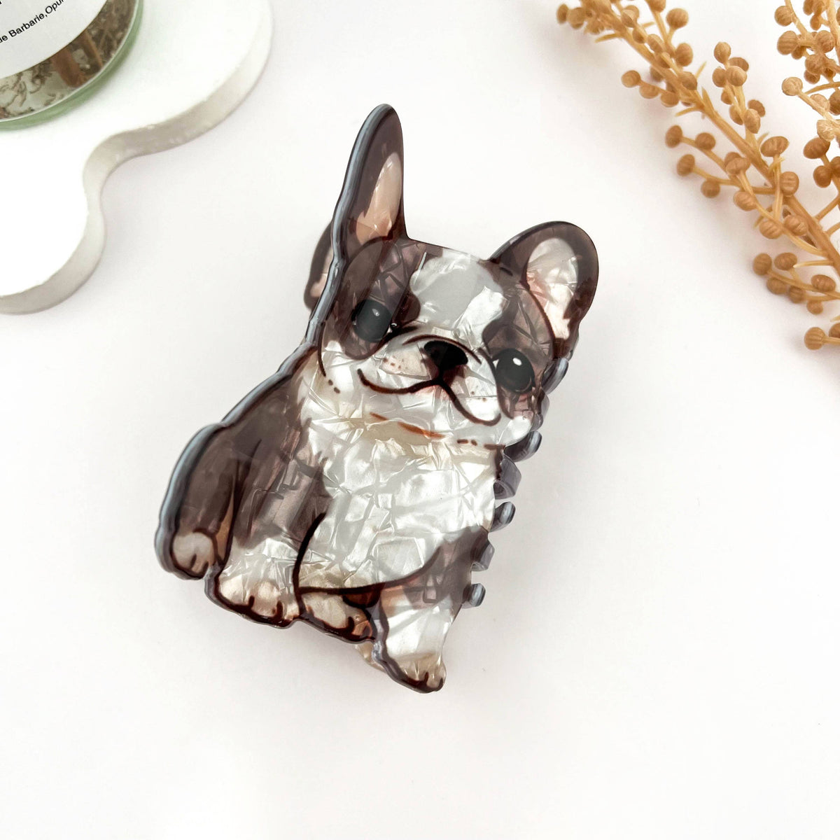 Cartoon Dog Printed Hair Claw, Puppy Lover Hair Clip