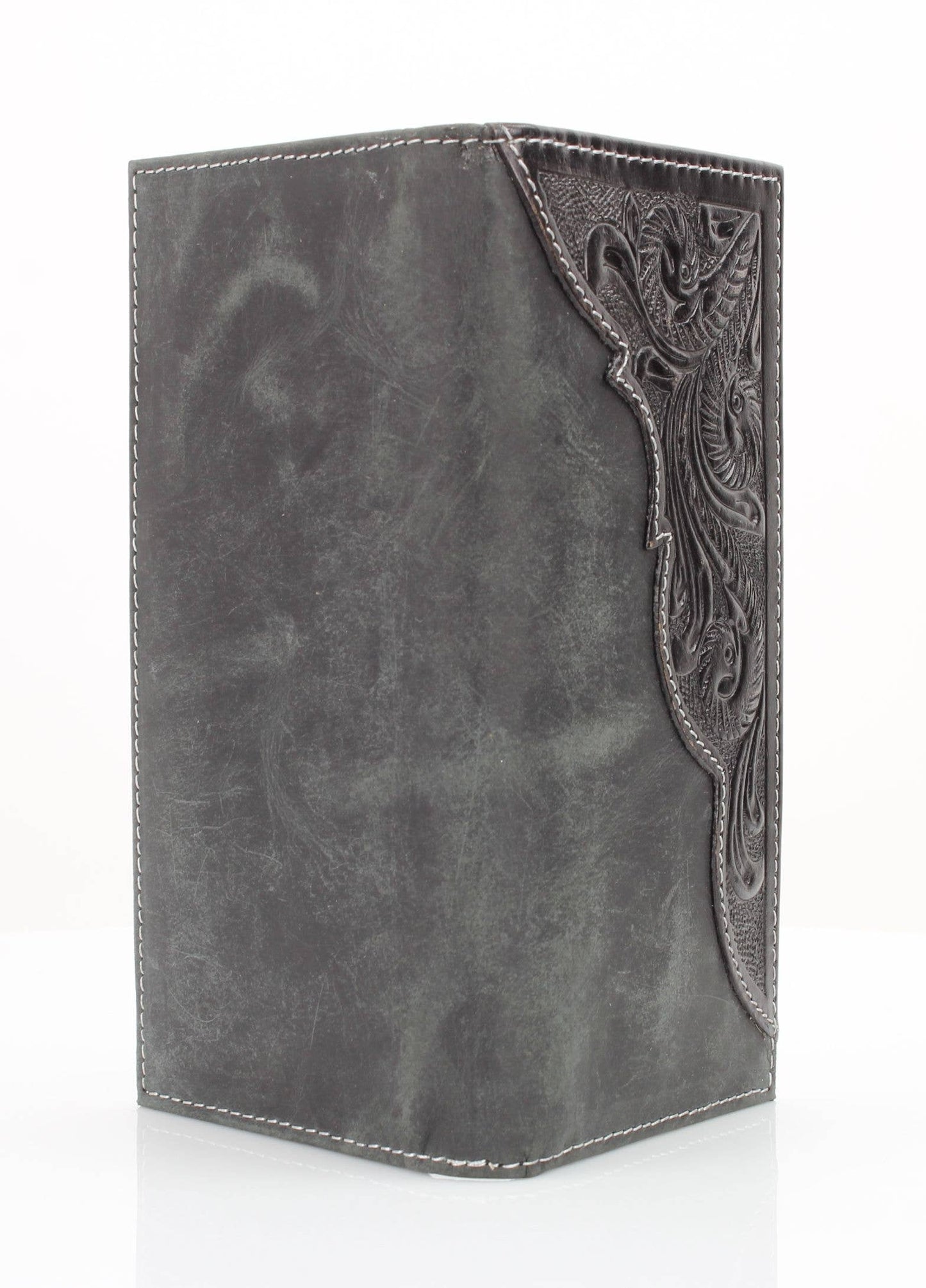 Oil Pull Up Tooled Leather Accent Rodeo Wallet ABW027