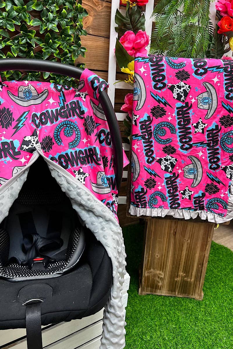 Cowgirl" Multi-Printed on Car Seat Cover ZYTG25153013 M