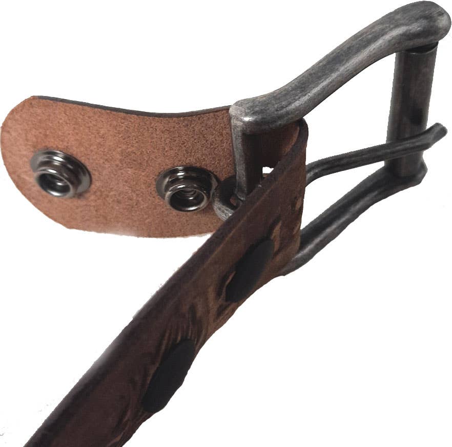 GENUINE LEATHER 40MM "LIVE TO RIDE" EMBOSSED BELT #1040