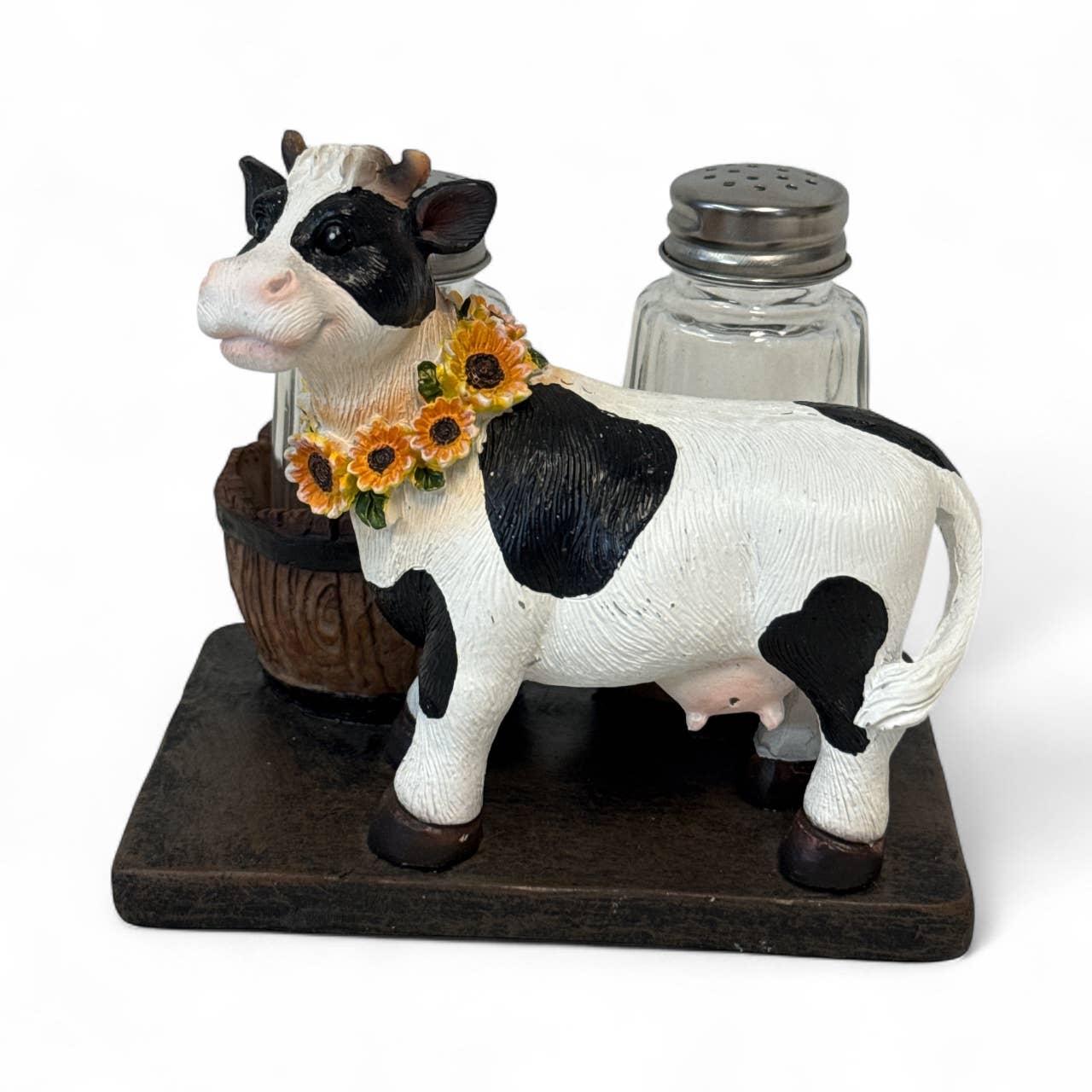 Sunflower Cow Salt & Pepper Shaker Set – Farmhouse Kitchen