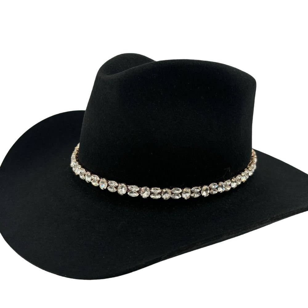 Willow Lane Hat Co. - Rose Gold Rhinestone Bling Hat Band - The Kate