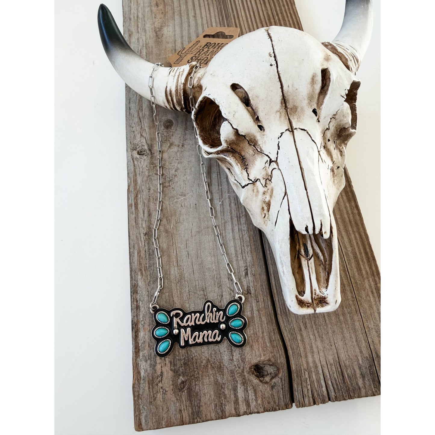 Western Ranching Mama Stone Necklace