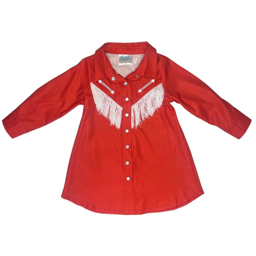Shea Kids Red Cowgirl Vintage Dress VIND05
