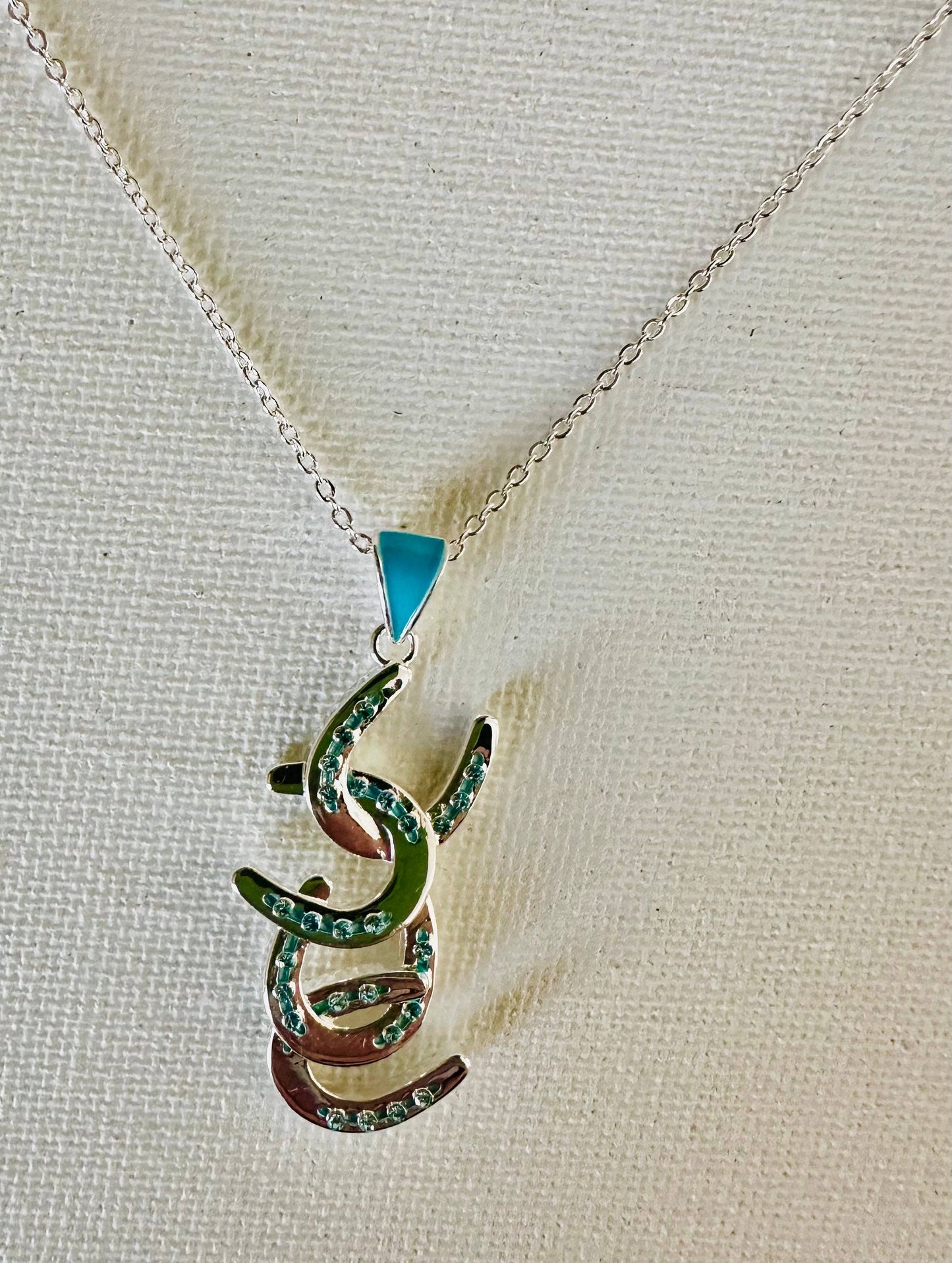 Four horseshoe Petite Necklace Jewelry