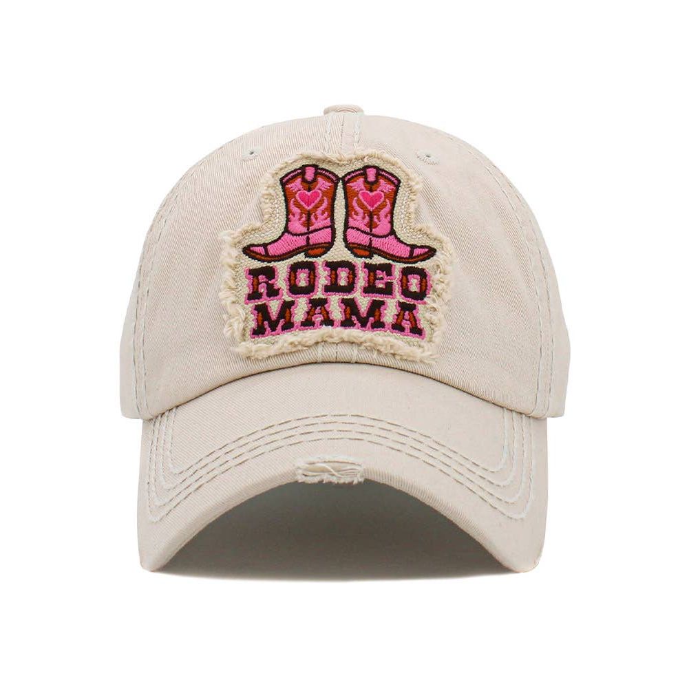 RODEO MAMA Washed Vintage Baseball Cap