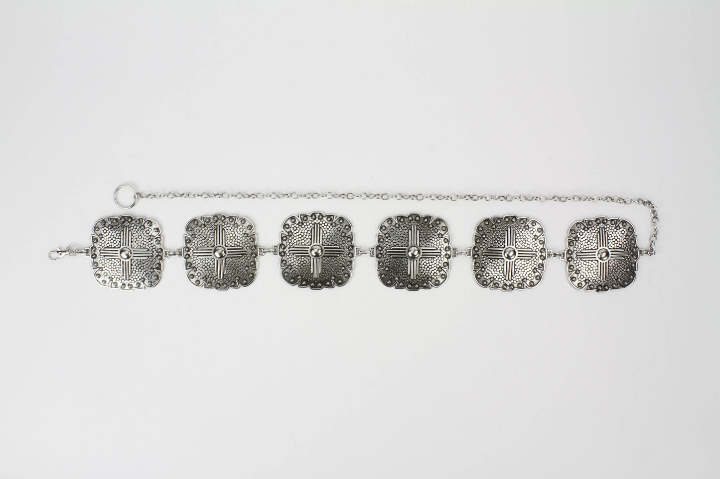 Women’s Medallion Chain Belt with Cross Design ABB MTL 1010