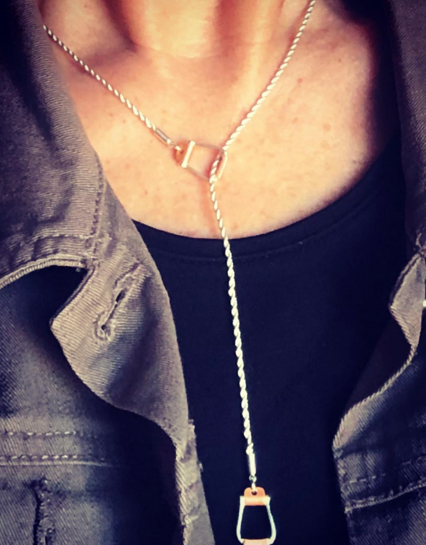 Saddle Stirrup "Y" Necklace Jewelry
