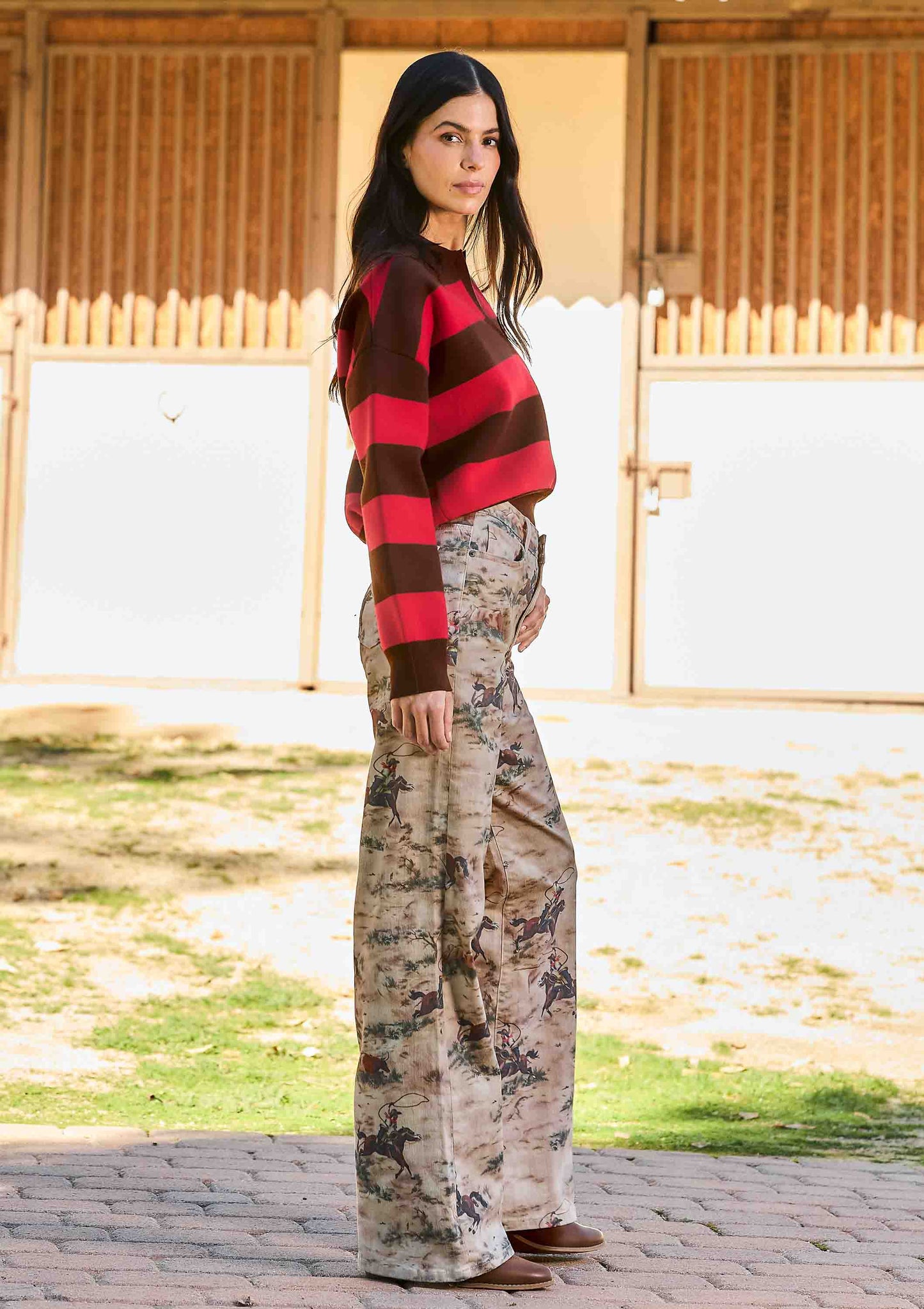 Cowboy Wide Leg Jeans