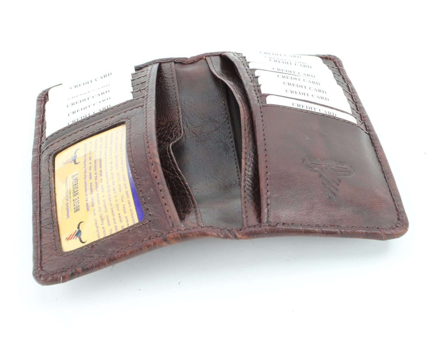 Large leather bi fold with tooled leather detail #AB W 12 To