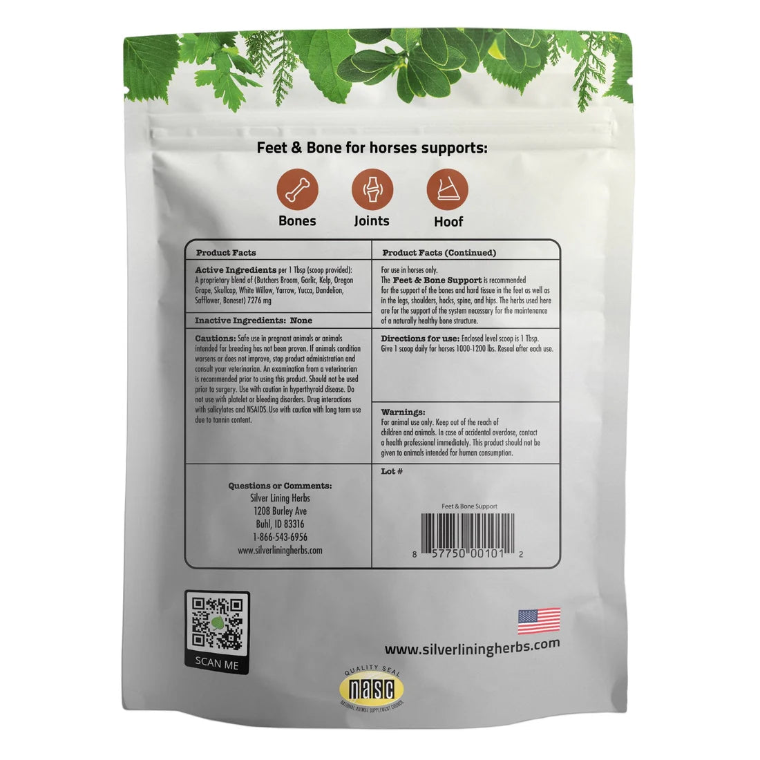 Silver Lining Herbs Feet & Bone 60 day 1LB