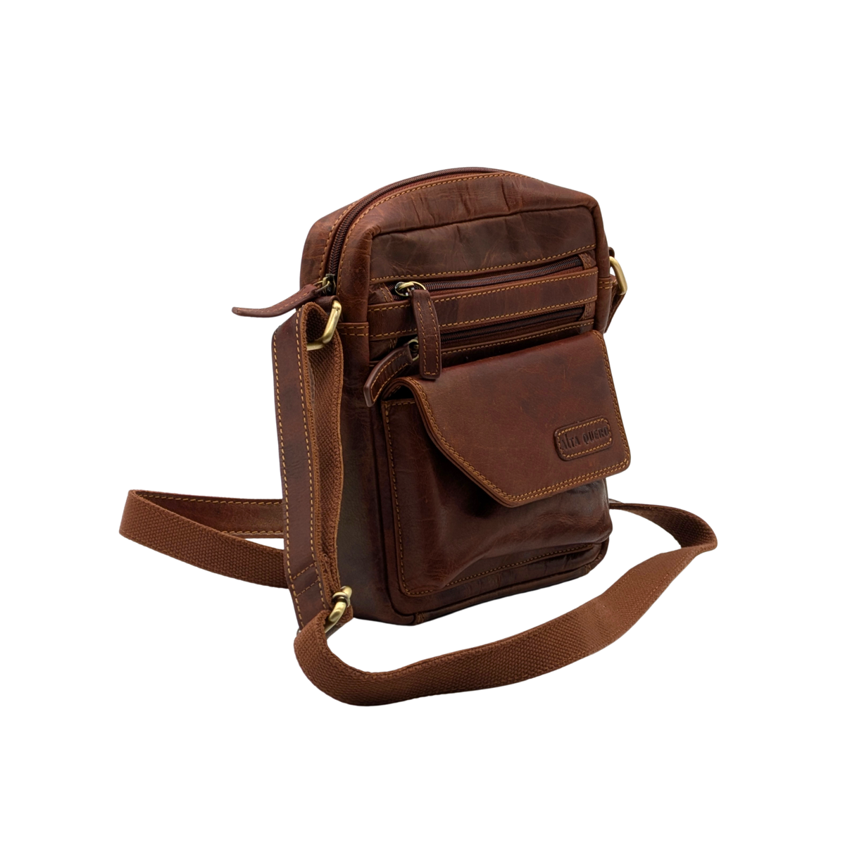 Genuine Leather Crossbody Purse Style – Brown 358