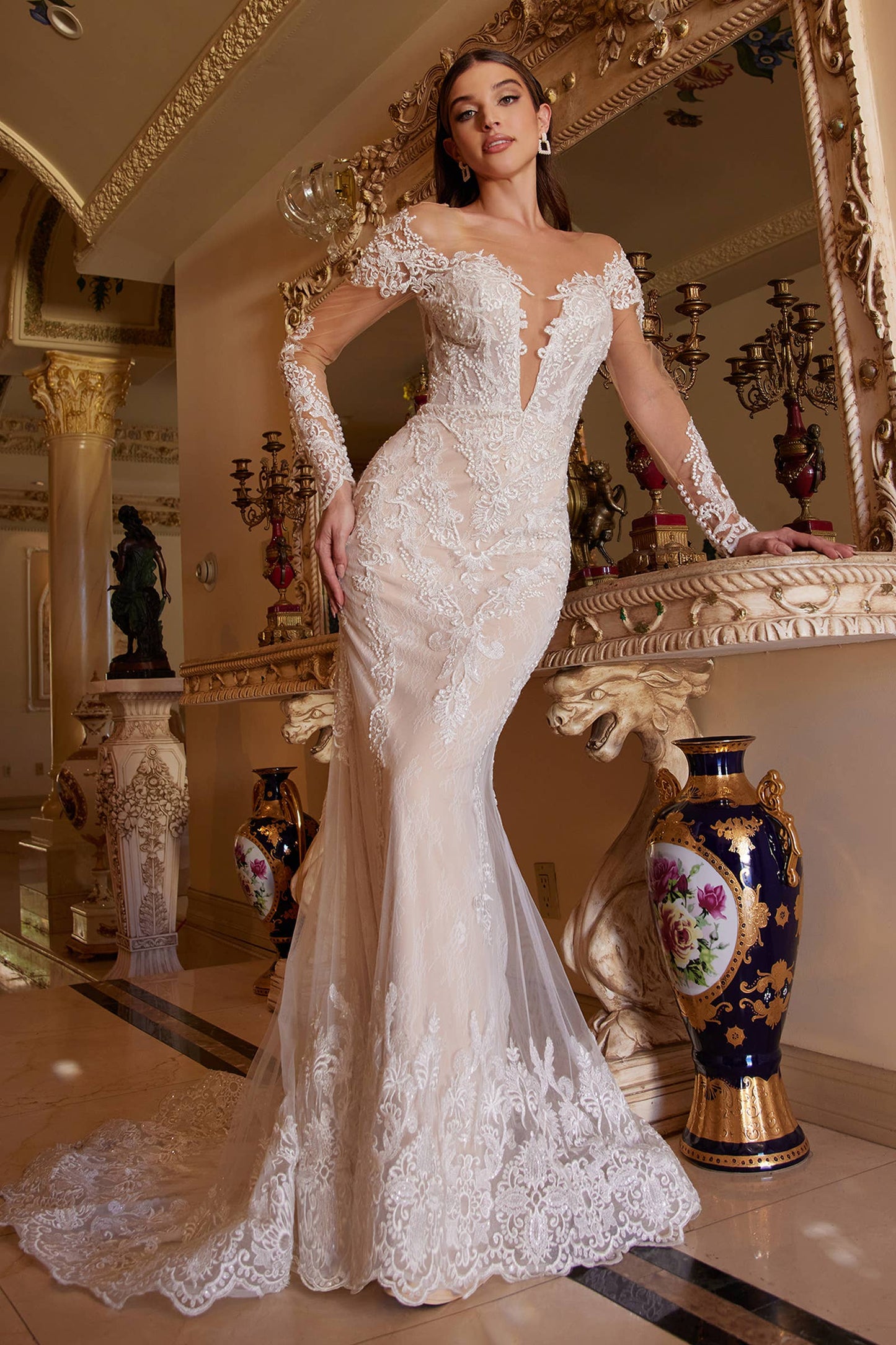BOHEMIAN LACE MERMAID GOWN