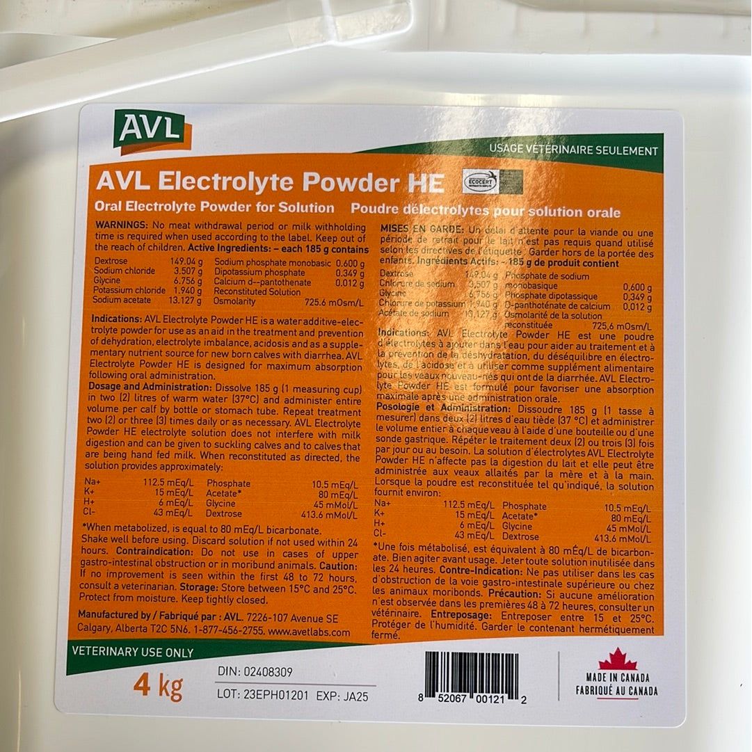 AVL Electrolytes Powder HE