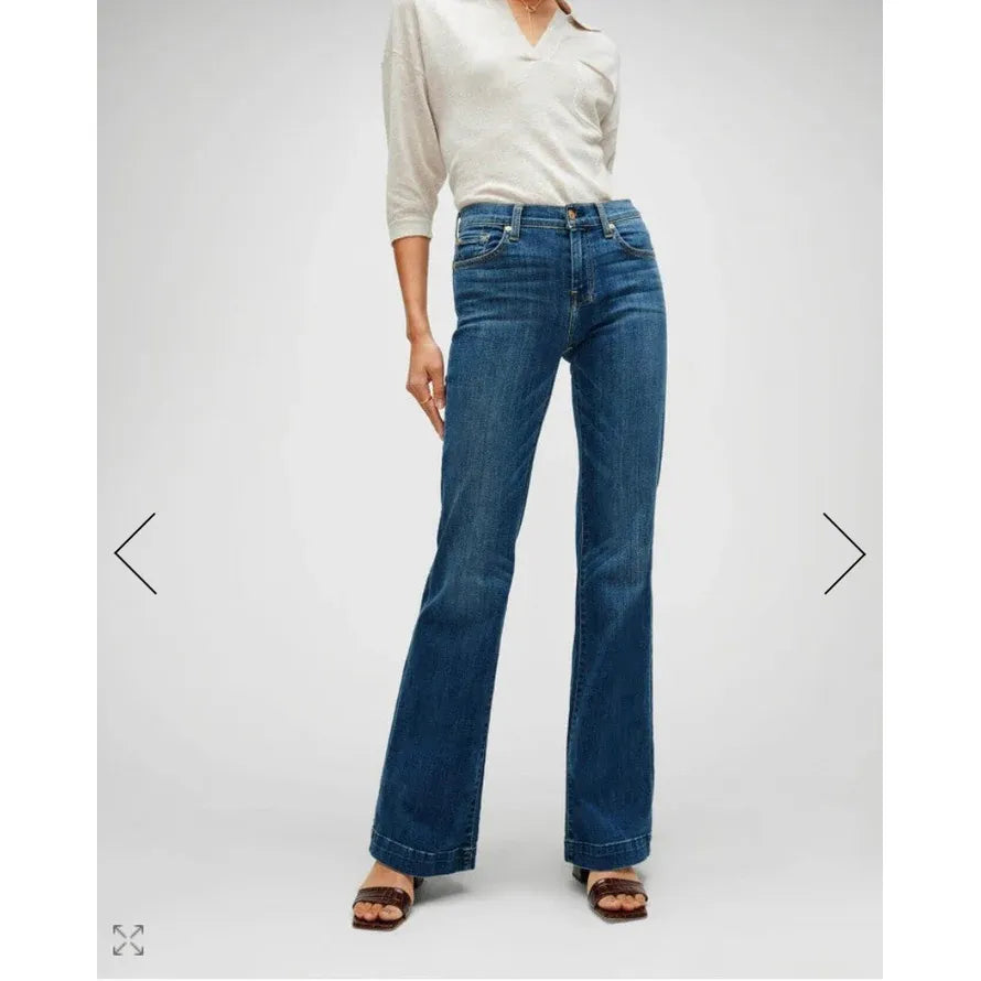 7 For All Mankind Women's Dojo Medium Melrose Trouser Jeans 7U451912-MR1