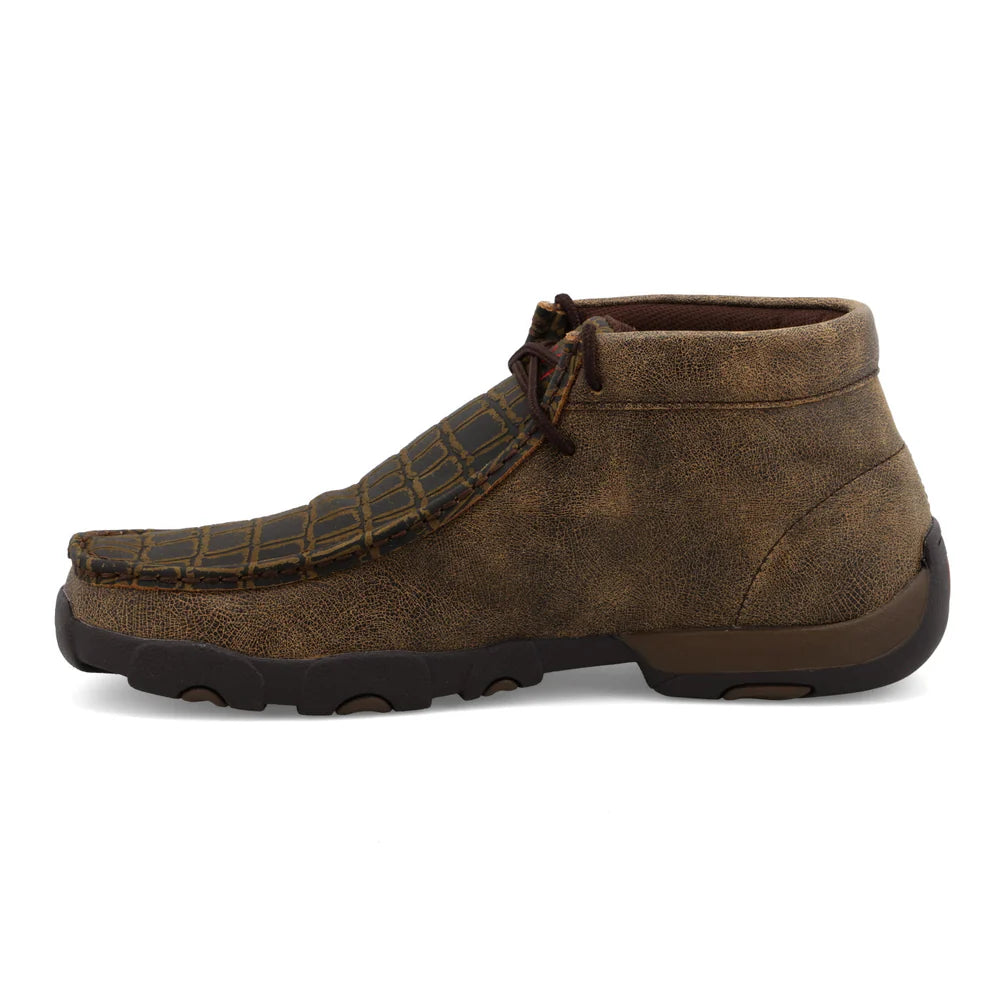 TWISTED X MEN'S CHUKKA DRIVING MOC, CAYMAN PRINT/BROWN TMDM0067
