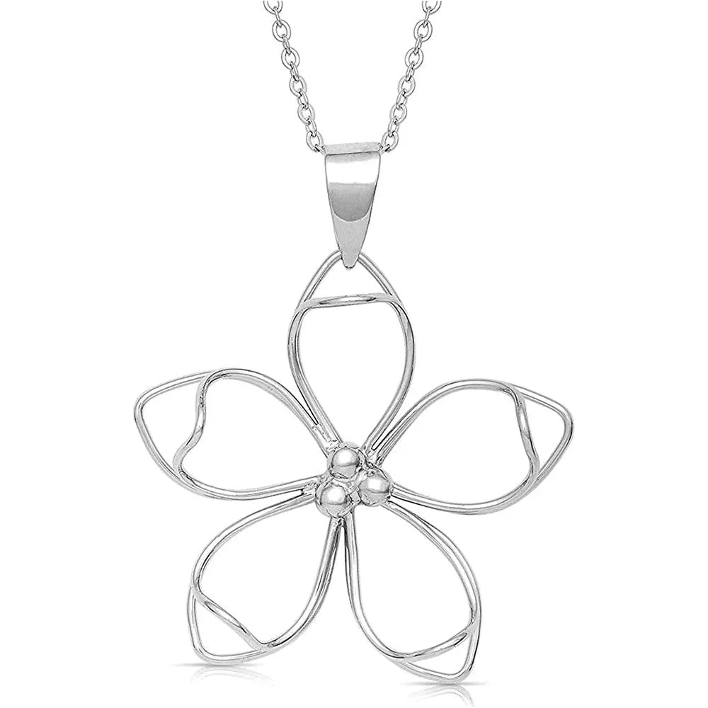 Montana Silversmiths Tipped Up Flower Pendant Necklace