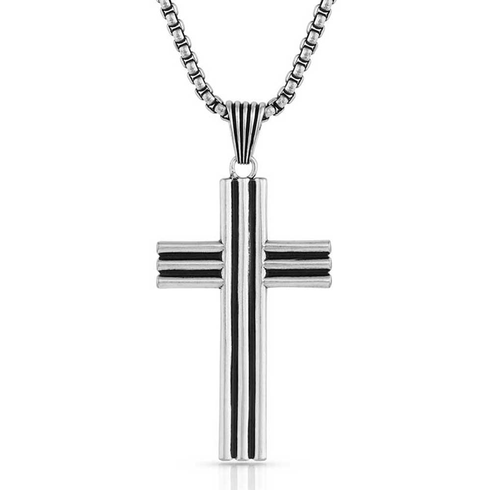 Montana Trinity Lines Cross Necklace