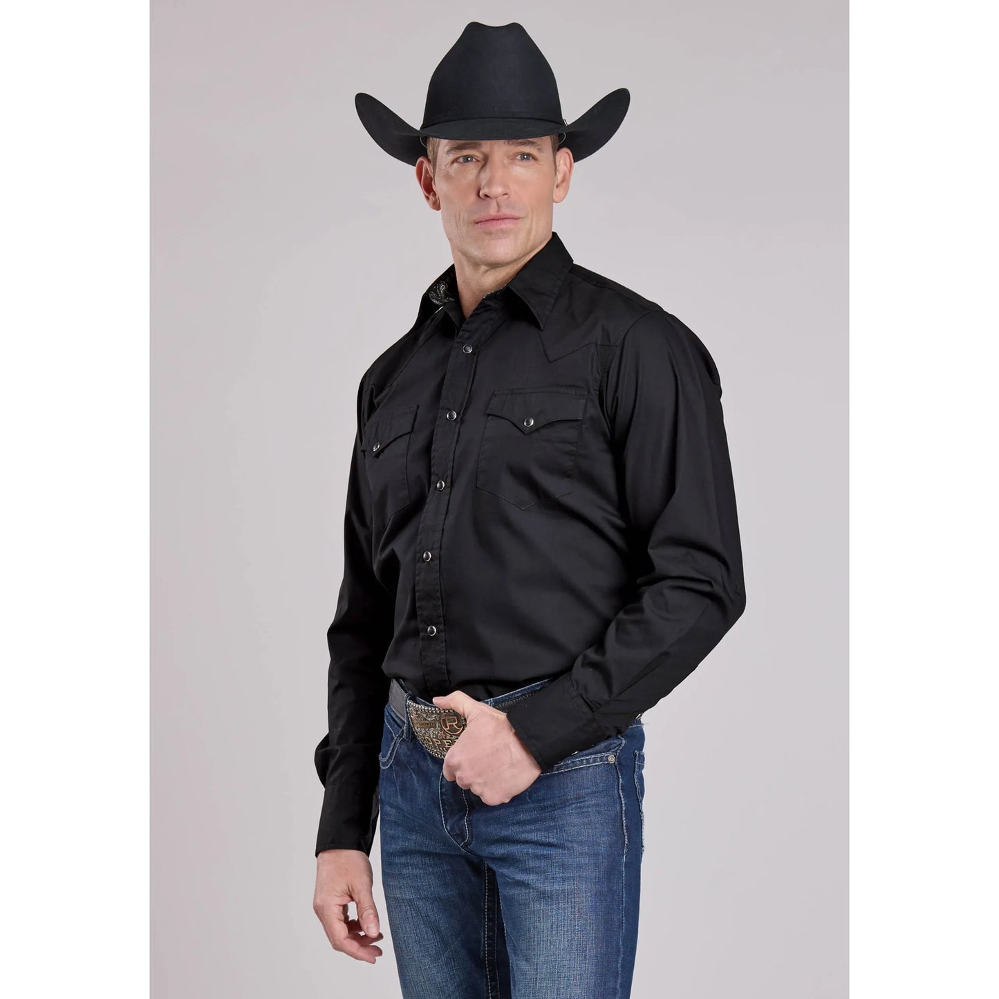 Roper Men’s Western Shirt - Long Sleeve Poplin Snap