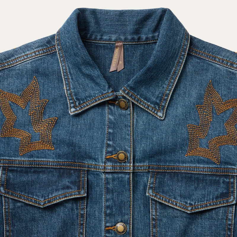 Stetson Embroidered Stretch Denim Shirt Dress 11-057-0202-9160 BU